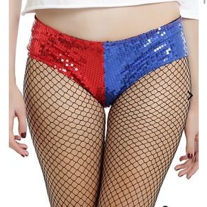 Harley Quinn Sequin Hot Pant